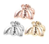 3Pcs Bee-Shaped Watch Band Charms Set for Smartwatch Strap, Silicone Decorative Buckles in Gold, Rose Gold and Silver, Watch Strap Ornaments for Customizing Bands