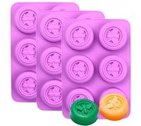 3Pcs Bee Silicone Soap Molds, Round Bumble Honeybee Silicone Mold for Homemade Soap Lotion Bar Chocolate Ice Cube Jello Mold Baking Cake Desserts Mold Resin Beeswax Mould