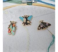 3pcs Bees Butterflies Cicadas Insect Themed Needle Minder Magnet, Magnetic Needle Covers for Cross Stitch and Embroidery - Keep Your Needles Safe