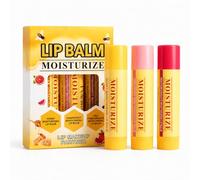 3PCS Bees Lips Balm Honey Lip Balm Set with Vitamin E,1-Pack
