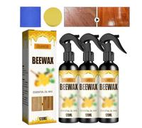 3Pcs Beeswax Polish for Wood Natural Micro-Molecularized Beeswax Spray Polish for Furniture and Leather Cleaning and Restoration, Wood Floor Polish, 120ml (3Pcs)