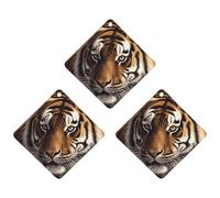 3PCS Bengal Tiger Car Air Freshener Hanging Scented Cards Cute Gray Car Fresheners Long Lasting New Cars Scents for Women Men Natural Air Freshener with Lanyard Automotive Freshies