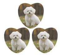 3PCS Bichon Frise Dog Car Air Freshener Hanging Scented Cards Cute Black Car Fresheners Long Lasting New Cars Scents for Women Men Natural Air Freshener with Lanyard Automotive Freshies