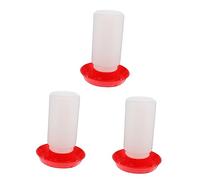 3pcs Bird Drinker Automatic Water Dispenser Quail Waterer Plastic Containers Pigeon Water Feeder Chick Feeder Waterer Automatic Poultry Waterer Chicken Drinkers Quail Drinker Food(As Shownx3pcs,15X21C