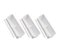 3pcs Bird Food Feeding Bowl with Clip on Design for Pigeons | Plastic PP Two Section Layout, White Finish, Easy Placement and Removal, for Quarantine Cages and Bird Cage Use