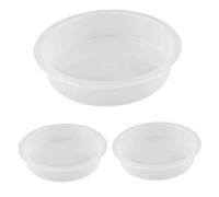 3PCS Bird Water Feeder, 7" Round Plastic Tray, Feeding Station & Bath Water Bowls for Outdoor Use