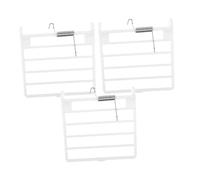 3pcs Birdcage Accessories Mess Wild Budgie Treats Ferret Net Tray Buckle Carrier Pet Bird Cage Door Budgie Swing Cages Small Bird Cage Door Fence Clips Bolt Plastic