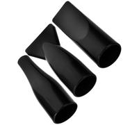 3pcs Black Abs Hair Dryer Nozzle for 4.2cm Hose Diameter | Reusable Replacement Set, Gathers and Disperses Airflow, Smooths Hair, Pet Dryer Compatible