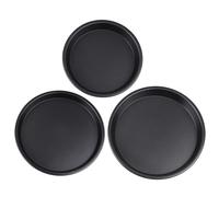 3pcs Black Aluminum Alloy Bakeware Pan for Oven Microwave Non Stick