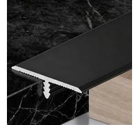 3pcs Black Aluminum T-Molding Floor Transition Strip, 0.9m x 2cm, Metal Floor Edge Trim for Joining Laminate Flooring Gaps & Seam Protection, Black (Black)