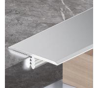 3pcs Black Aluminum T-Molding Floor Transition Strip, 0.9m x 2cm, Metal Floor Edge Trim for Joining Laminate Flooring Gaps & Seam Protection (Silver)