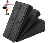 3Pcs Black Anti-Slip Foam Slant Board Squat Wedge Set, Adjustable & Portable Stretch Boards Block Wedges, Multi-angle Incline Fitness Equipment for Squat Training, Calf Flexibility & Strength Workouts