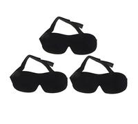 3pcs Black Eye Masks Sleep Mask Lightweight Blindfold for Travel Work Naps Comfortable Night Eyeshade with Elastic Strap No Pressure Eyes Breathable