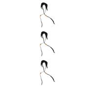 3pcs Black Fake Pirate Beard Costume Accessory for Men Party | Realistic Chemical Fiber, Comfortable Fit, Versatile Pairing, Costume Prop for Pirate Events and Playful Looks