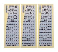 3pcs Black Guitar Scale Sticker Self Adhesive Note Labels