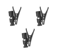 3pcs Black Headphone Wire Clips Abs PC Microphone Cord Clip