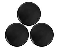 3Pcs Black Miniature Wooden Bases for Dolls 8Cm Round Display Stands Miniature Figures Pedestal for Home Décor and Collectible Models