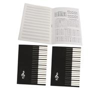 3pcs Black Music Manuscript Notebook A5 Portable Sheet Music Book | Tear-off Pages, Reusable Paper for Songs and Score Work, Music Notebook for Outdoor Practice