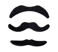 3pcs Black Mustaches, 3 Styles False Beard Masquerade Party Accessories Decorations Adult Men Stick On Self Adhesive Novelty Fake Moustache Costume Facial Hair Stickers for Halloween Christmas