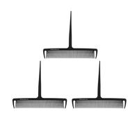 3pcs Black Plastic Highlighting Comb with Long Rat Tail for Sectioning