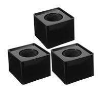 3pcs Black Plastic Microphone Logo Flag Stand with 37mm Hole | Lightweight, Easy Installation, Wide Compatibility, Modern Styling for Presentations and Speaker Setups