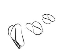 3pcs Black Tape Turntable Replacement Belt for Vcr Noise Reduction | One-piece Molded, Smooth Uniform Surface, for Vinyl Playback and Refurbishment, Audio Repair Hobbyists