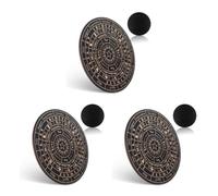 3pcs Black Wooden Divination Board with Stand for Pendulum and Runes | Circular Carved Surface, Yes No Answers and Monthly Markers, Decorative Altar Piece for Tarot Readers