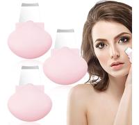 3PCS Blackhead Scraper,Skin Scrubber Face Scraper Tool,Nose Blackhead Remover Tool Deep Clean Skin Scrubber for Women Men Blackhead Removing(Pink)