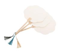 3pcs Blank Petal Paper Handheld Fan for Painting, Portable Summer Use