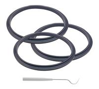 3PCS Blender Gasket Replacement with Hook Tool, Silicone Seal Rings with Lip for NutriBullet Pro 600W 900W Blender, Leak-Proof Rubber Gasket Spare Parts