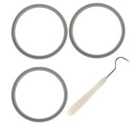 3Pcs Blender Gaskets with Lip Replacement Seal Rings for Nutribullet Gaskets Rubber with Hook Tool Silicone Sealing Ring Compatible with Nutribullet 600w 900w Blender Extractor Blade Leak-Proof Design
