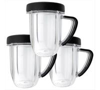 3pcs Blender Jar,30 Oz Replacement Cup Jar with Lip Ring Assembly, Mixing Tank for Nutribullet RX 1700W NB-301,N17-1001