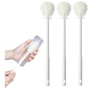 3PCS Bloame All Angle Bottle Brush, Silicone Bottle Brush, Bendable Bottle Brushes - Long Handle Cleaner with Flexible Head, Multifunction 360° Rotating Cleaning Brush, for Any Bottle Mouth
