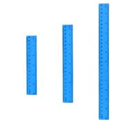 3Pcs Blue Clear Plastic Ruler 30cm 20cm 15cm /12, 8, 6 Inches Long Ruler, Colored Shatterproof Transparent Straight Rulers Set Measuring Tools for Students School Supplies Gift Offices Home Classroom