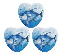 3PCS Blue Fish Car Air Freshener Hanging Scented Cards Cute Black Car Fresheners Long Lasting New Cars Scents for Women Men Natural Air Freshener with Lanyard Automotive Freshies