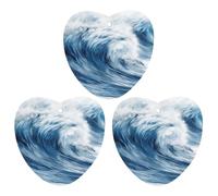 3PCS Blue Wave Art Car Air Freshener Hanging Scented Cards Cute White Car Fresheners Long Lasting New Cars Scents for Women Men Natural Air Freshener with Lanyard Automotive Freshies