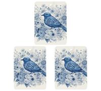 3PCS Bluebird And Flowers Car Air Freshener Hanging Scented Cards Cute White Car Fresheners Long Lasting New Cars Scents for Women Men Natural Air Freshener with Lanyard Automotive Freshies