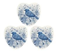 3PCS Bluebird And Flowers Car Air Freshener Hanging Scented Cards Cute White Car Fresheners Long Lasting New Cars Scents for Women Men Natural Air Freshener with Lanyard Automotive Freshies