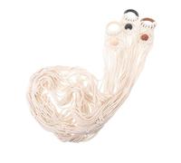 3pcs Boho Macrame Guitar Wall Hanger for Acoustic Instruments | Beige Cloth and Wood Build, 103x6.5x2.5cm, Trumpet-shaped Design for Home Studios and Limited Spaces