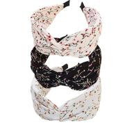 3Pcs Boho Wide Headband Rabbit Ears Hair Bands Fabric Non-Slip Headbands Alice Bands Adult Women Elastic Twist Hairband 1920s Accessories for Women Girls
