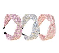 3Pcs Boho Wide Headband Rabbit Ears Hair Bands Fabric Non-Slip Headbands Alice Bands Adult Women Elastic Twist Hairband 1920s Accessories for Women Girls