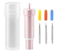 3pcs Bonded-Fabric Blades AndHousing,Premium Fine Point Blades,Explore Fabric Blade,Compatible for Maker 3/Compatible for Explore 3/Air 2/Air/One,for Cutting Bonded Fabrics-Polyester,Silk(Pink)