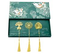 3Pcs Bookmark Set with,Three Elegant Botanical Designs for Reading and Gifting, Golden Monstera Dandelion Carnation Patterns, Ideal Book Accessory for Readers and Collectors
