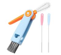 3Pcs Bottle Cleaning Brushes for Small Spaces, 3 in 1 Drinking Straw and Cup Lid Cleaning Brush Set Portable Baby Bottle Cleaner Brush for Straw Cup Lid Gap