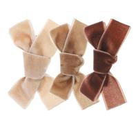 3pcs Bow Hair Clips Set Cute Bowknot Alligator Clips for Hair | Lightweight Cloth and Zinc Alloy, Compact Gentle Feel, Three Piece Set for Ages 8 to 12