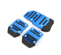 3PCS Brake Pedal Pad Set, Manual Accelerator Foot Pedal Cover Anti Slip Anti Rubbing Automatic Transmission Brake Pedals Protectors for Car (Blue)