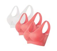 3PCS Bras for Women No Steel Ring Plus Size Comfy Hollow Soft Cool Liftup Air Bra No Underwire High Support Underwear Breathable Ultra-Thin Comfort Bralettes Everyday Bra