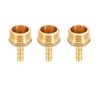 3PCS Brass Barbed Hose Fitting Coupler Connector 6mm to 1/2” Male BSP Thread Pipe Nipple Fitting Pipe Adapter
