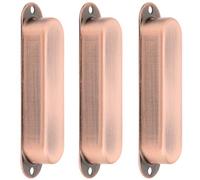 3Pcs Brass Closed Pickup Cover for Electric Guitar, Single Coil Pickup Shell No Hole, Durable Replacement Guitar Pickup Accessories for Strat Style Instruments (Purple Bronze)