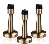 3Pcs Brass Door Stop, Door Stops Indoors for Installed on Walls and Baseboards, Designed Specifically for Indoor Rooms, Hotels, and Offices, Effectively Reducing Impact Noise
